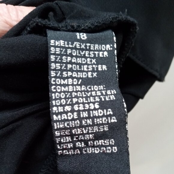 Scarlett Black Sleeveless Dress  with Sheer Shawl Size 18 - Picture 9 of 11